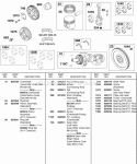 Piston Rings Flywheel Crankshaft Diagram and Parts List for 437447-0205-E2  Briggs and Stratton Engine